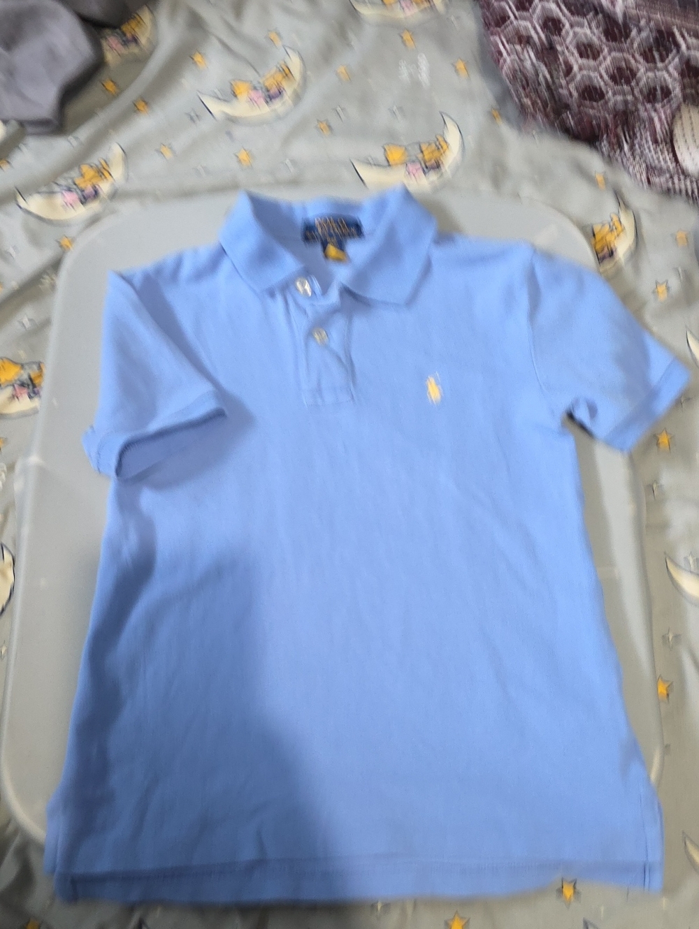 Ralph Lauren Boys Blue Polo with Yellow Pony
